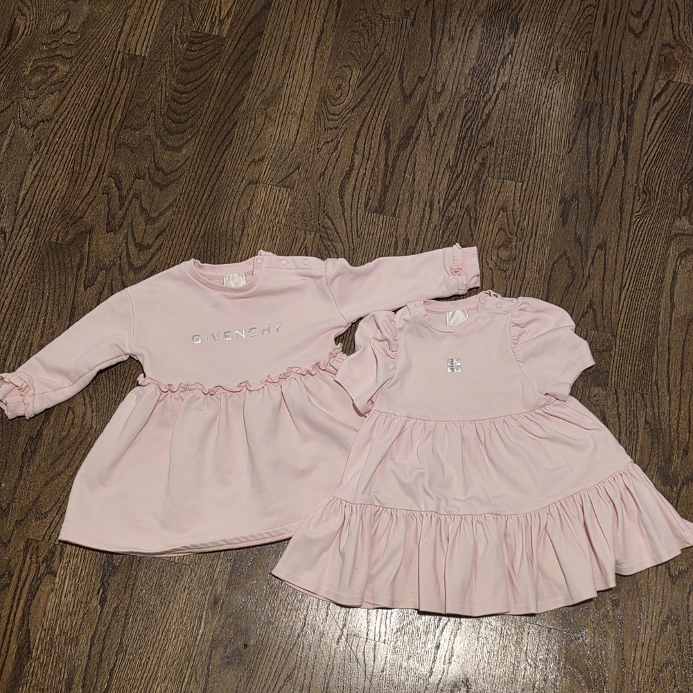 Givenchy Light Pink Kids Dress - Selling Long Sleeve And Short Sleeve Together